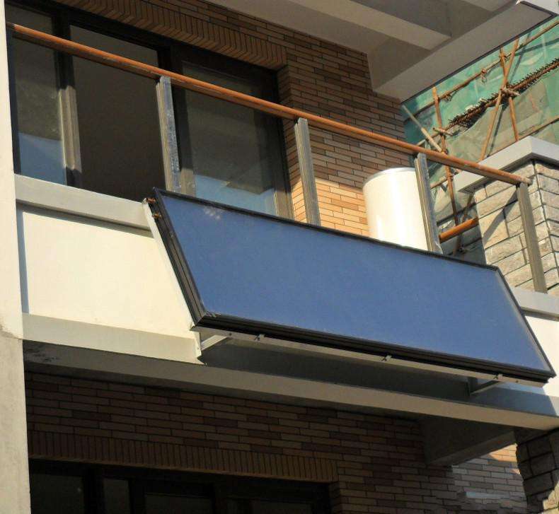solar collector on balcony