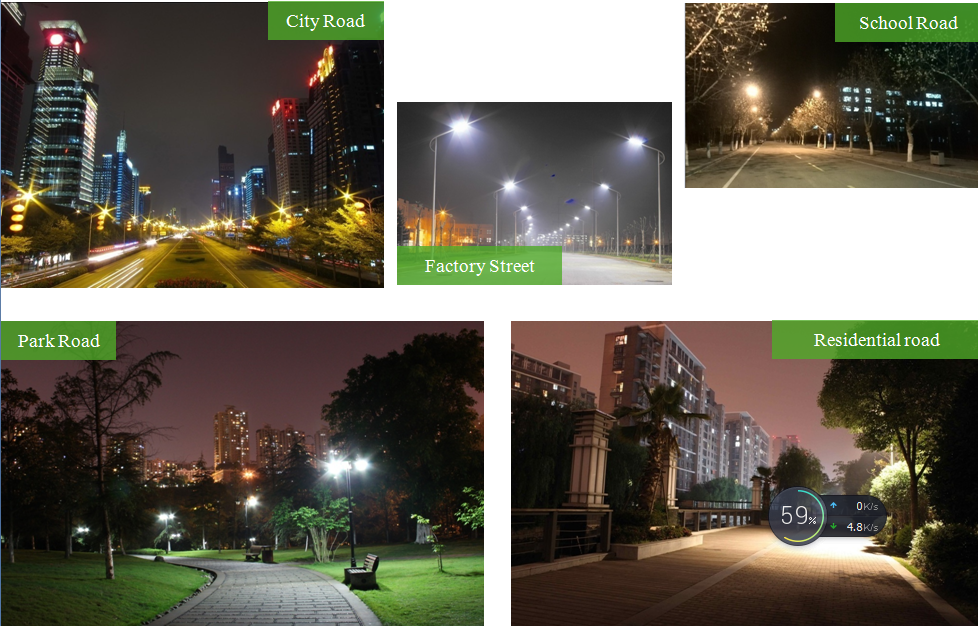 LED street lamps installed